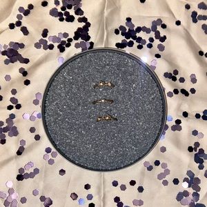 Gold Rings with Flowers